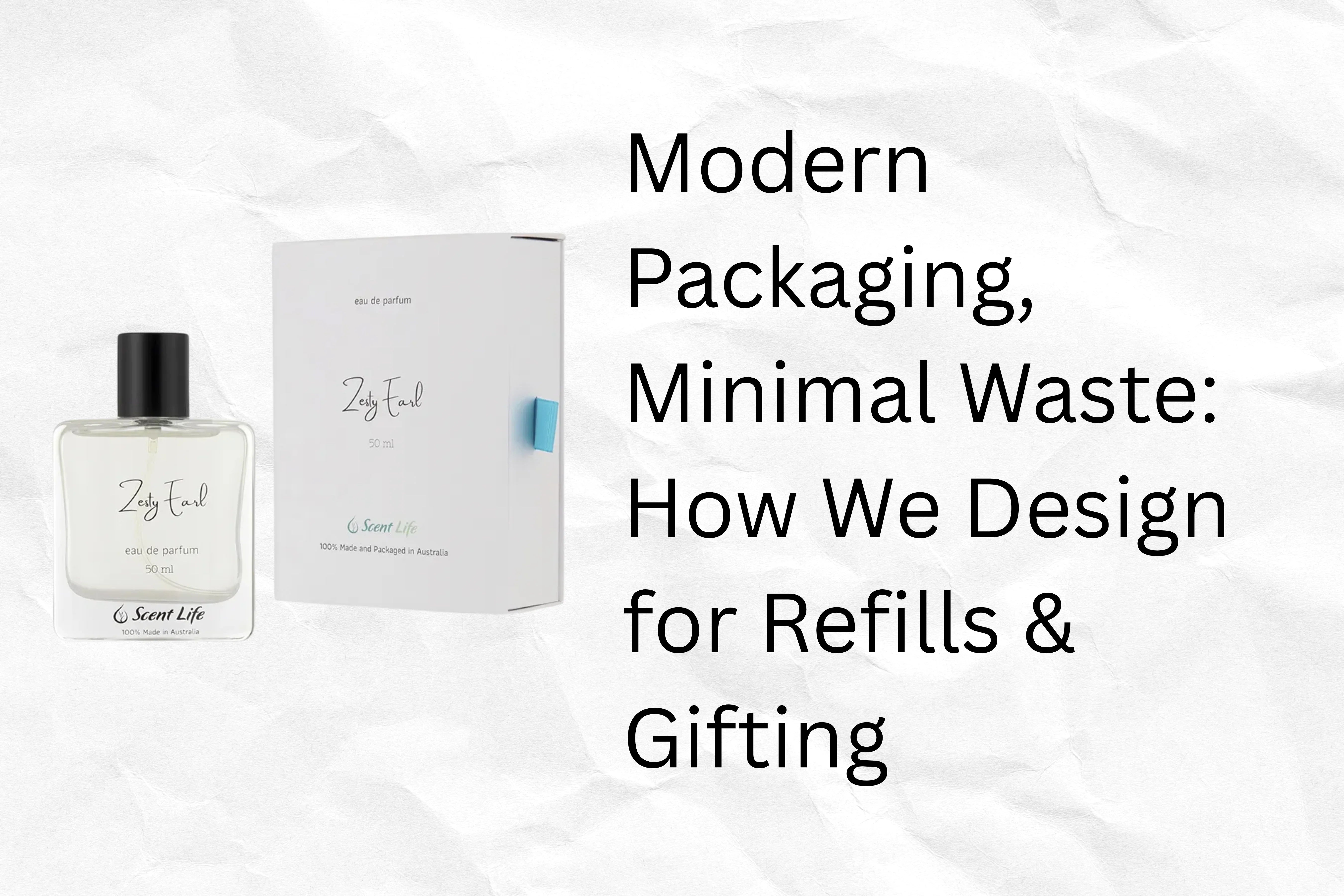 Modern packaging hero image with Zesty Earl and its box